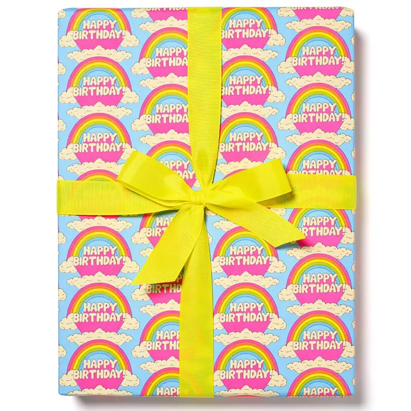 All Over Rainbows Gift Wrap by Red Cap Cards