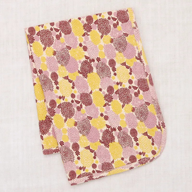 Baby Blanket in String / Antique Rose Chrysanthemum by Misha & Puff
