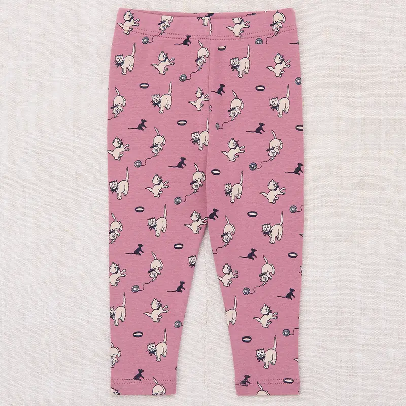 Baby Legging in Antique Rose Cat & Mouse by Misha & Puff