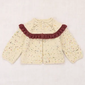 Baby Ruffle Cardigan in Snowglobe Confetti by Misha & Puff