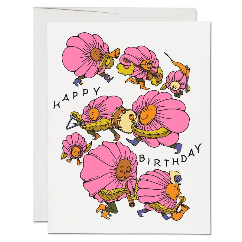 Birthday Band Greetings Card by Red Cap Cards
