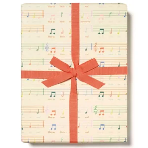 Birthday Song Gift Wrap by Red Cap Cards