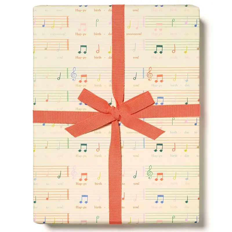 Birthday Song Gift Wrap by Red Cap Cards