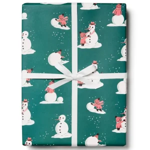 Building Snowman Gift Wrap (3 Sheets) by Red Cap Cards