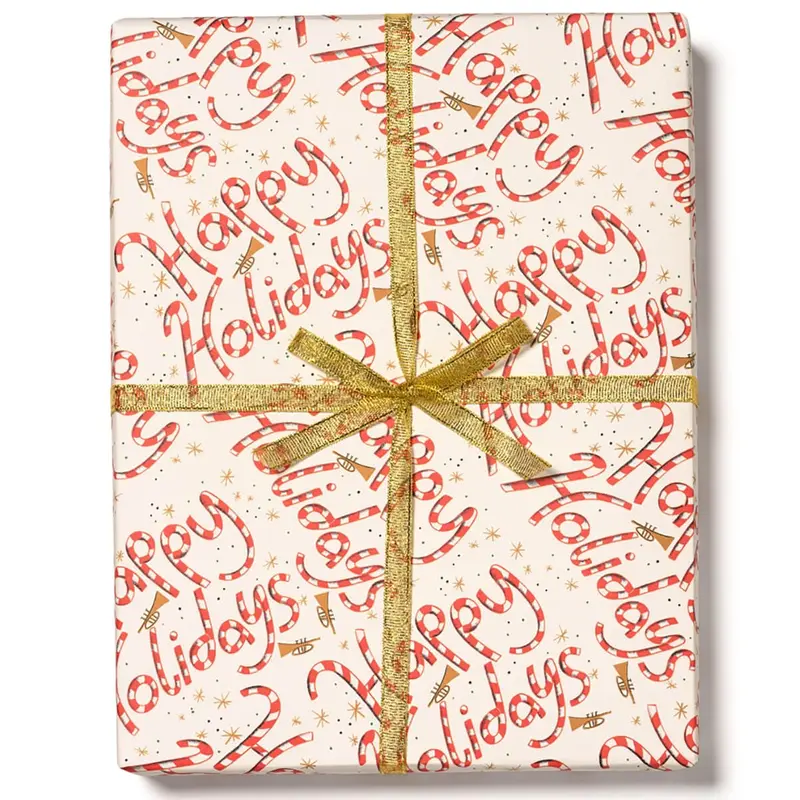 Candy Cane Gift Wrap (3 Sheets) by Red Cap Cards