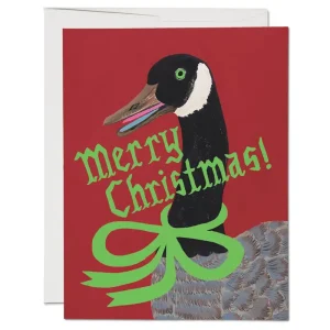 Christmas Goose Greetings Card by Red Cap Cards