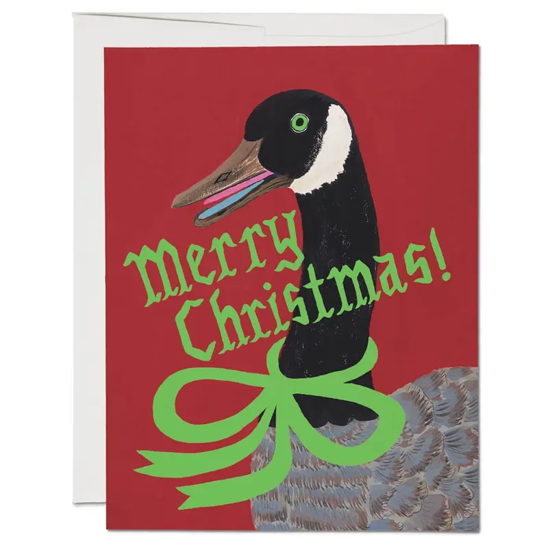 Christmas Goose Greetings Card by Red Cap Cards