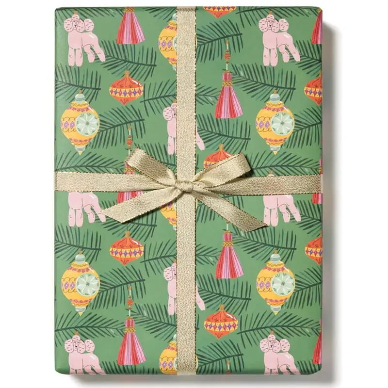 Christmas Poodle Gift Wrap (3 Sheets) by Red Cap Cards