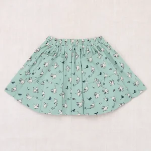 Circle Skirt in Sage Cat & Mouse by Misha & Puff