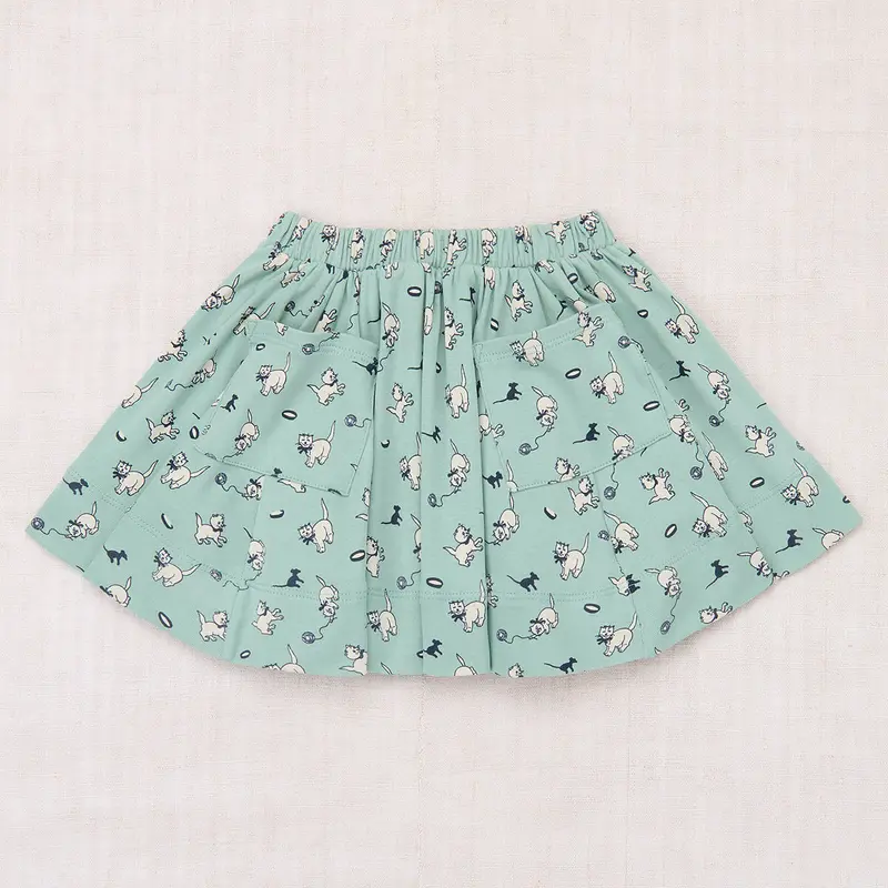 Circle Skirt in Sage Cat & Mouse by Misha & Puff