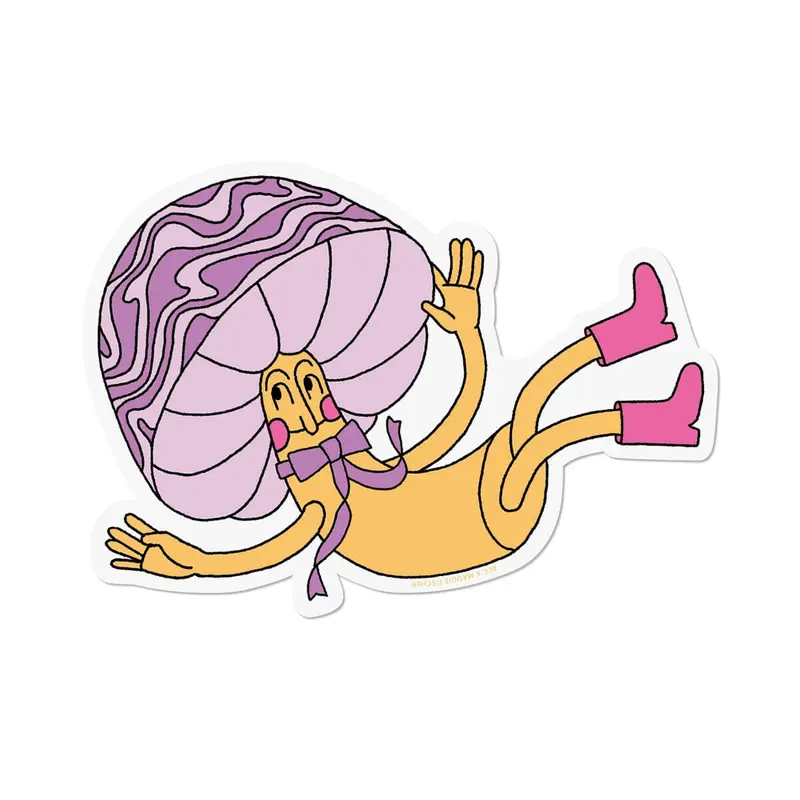 Dancing Fungi Sticker by Red Cap Cards