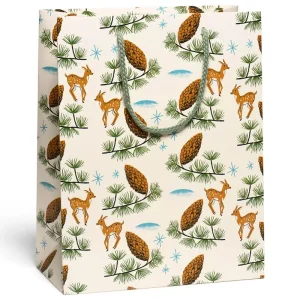 Deer And Pinecones Large Gift Bag By Red Cap Cards