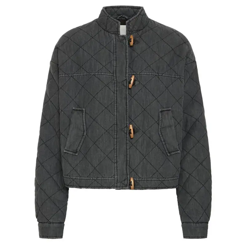 Elovera Jacket in Washed Grey Denim by ICHI