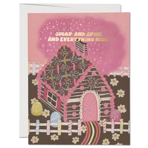 Gingerbread House Christmas Greetings Card by Red Cap Cards