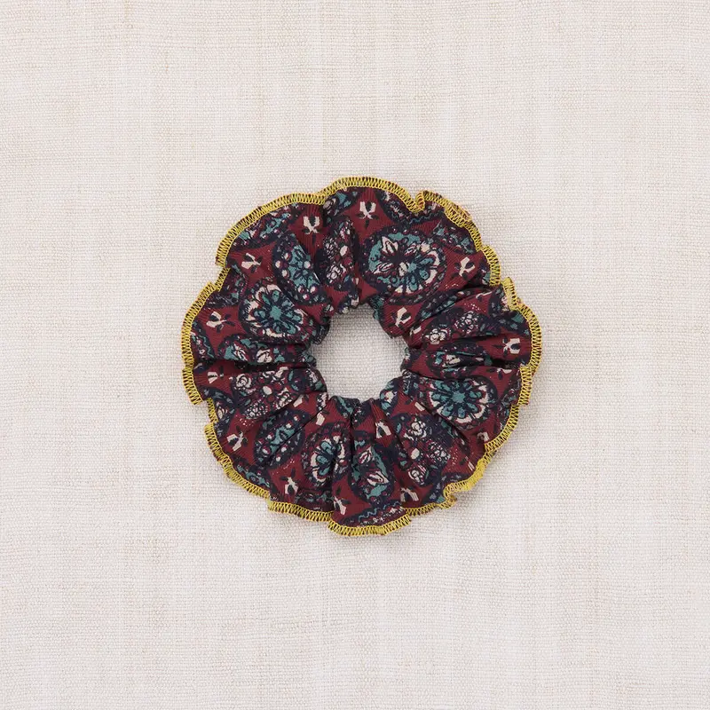 Hair Scrunchie in Madder Root Folk Tile by Misha & Puff