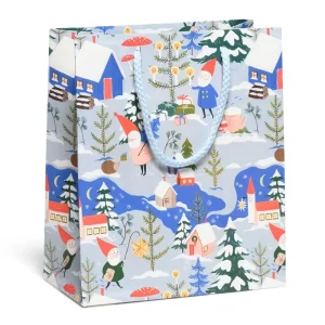 Holiday Gnomes Medium Gift Bag By Red Cap Cards