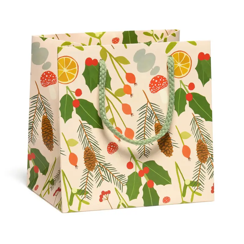 Holiday Greens Small Gift Bag By Red Cap Cards