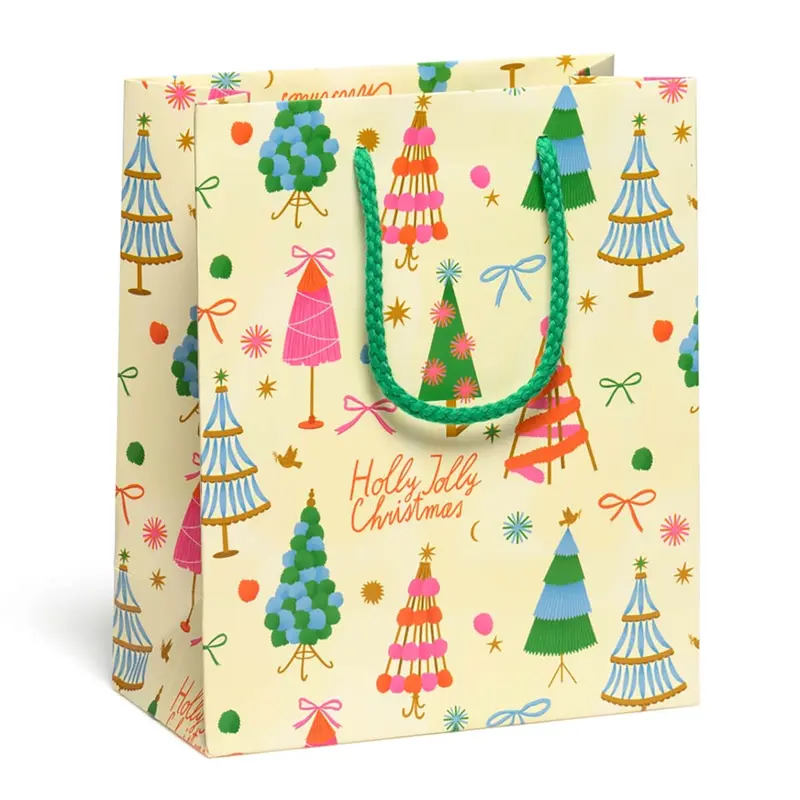 Holly Jolly Trees Medium Gift Bag By Red Cap Cards