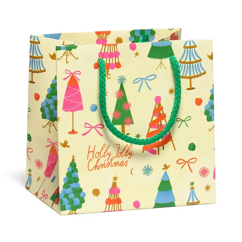 Holly Jolly Trees Small Gift Bag By Red Cap Cards