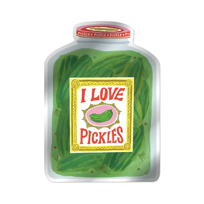 I Love Pickles Sticker by Red Cap Cards