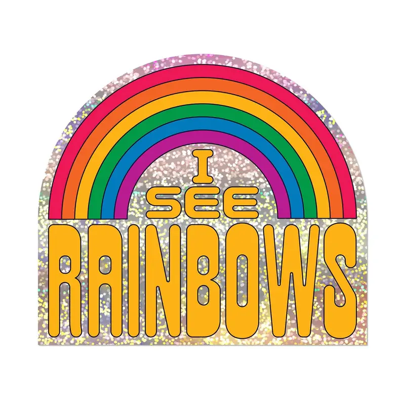 I See Rainbows Sticker by Red Cap Cards