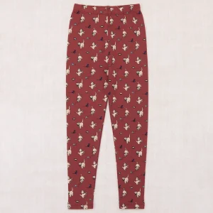 Legging in Madder Root Cat & Mouse by Misha & Puff