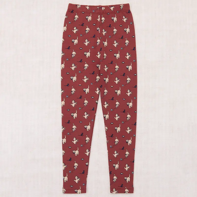 Legging in Madder Root Cat & Mouse by Misha & Puff