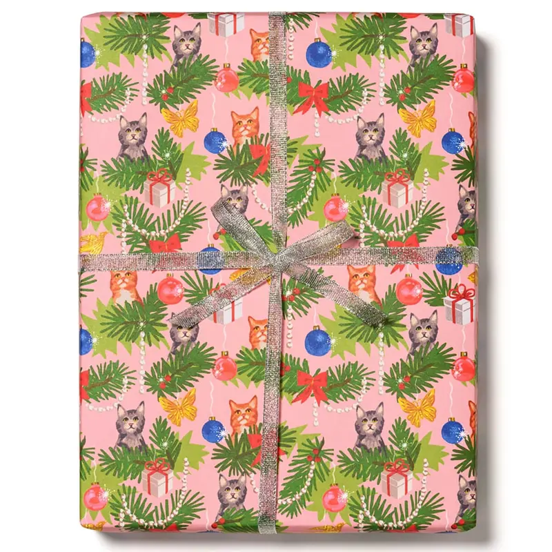 Meowy Christmas Gift Wrap (3 Sheets) by Red Cap Cards