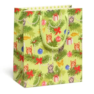Meowy Christmas Medium Gift Bag By Red Cap Cards
