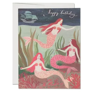 Mermaids Birthday Greetings Card by Red Cap Cards