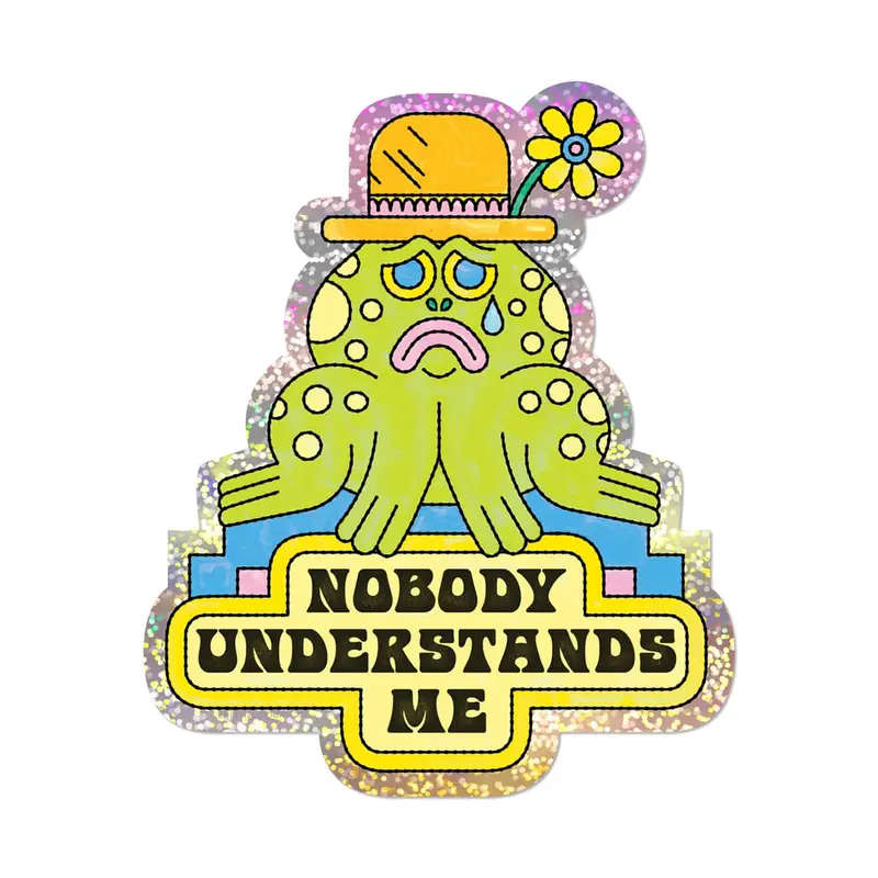 Nobody Understands Me Sticker by Red Cap Cards