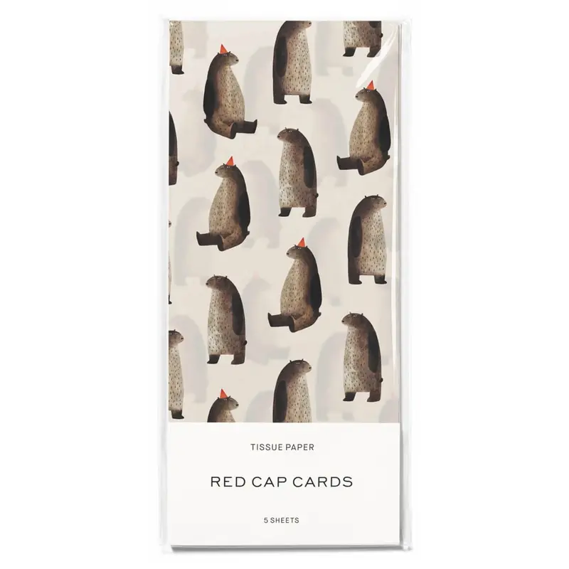Party Bear Tissue Paper By Red Cap Cards