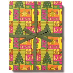 Peace, Love, Joy Gift Wrap (3 Sheets) by Red Cap Cards