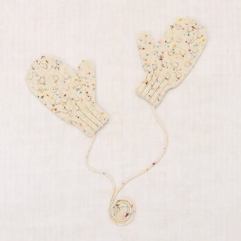 Popcorn Mittens in Snowglobe Confetti by Misha & Puff