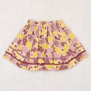 Rickrack Circle Skirt in String / Antique Rose Chrysanthemum by Misha & Puff