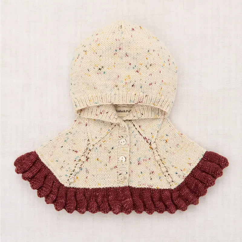 Ruffle Capelet in Snowglobe Confetti by Misha & Puff