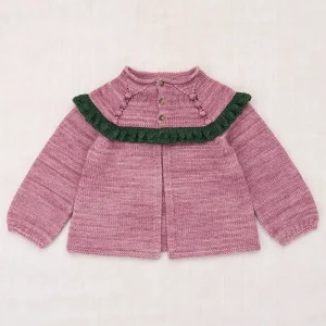Ruffle Cardigan in Antique Rose by Misha & Puff