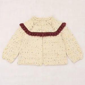 Ruffle Cardigan in Snowglobe Confetti by Misha & Puff