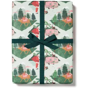 Santa Camper Gift Wrap (3 Sheets) by Red Cap Cards