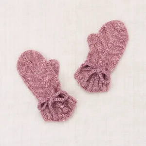 Snowshoe Hare Mittens in Antique Rose by Misha & Puff
