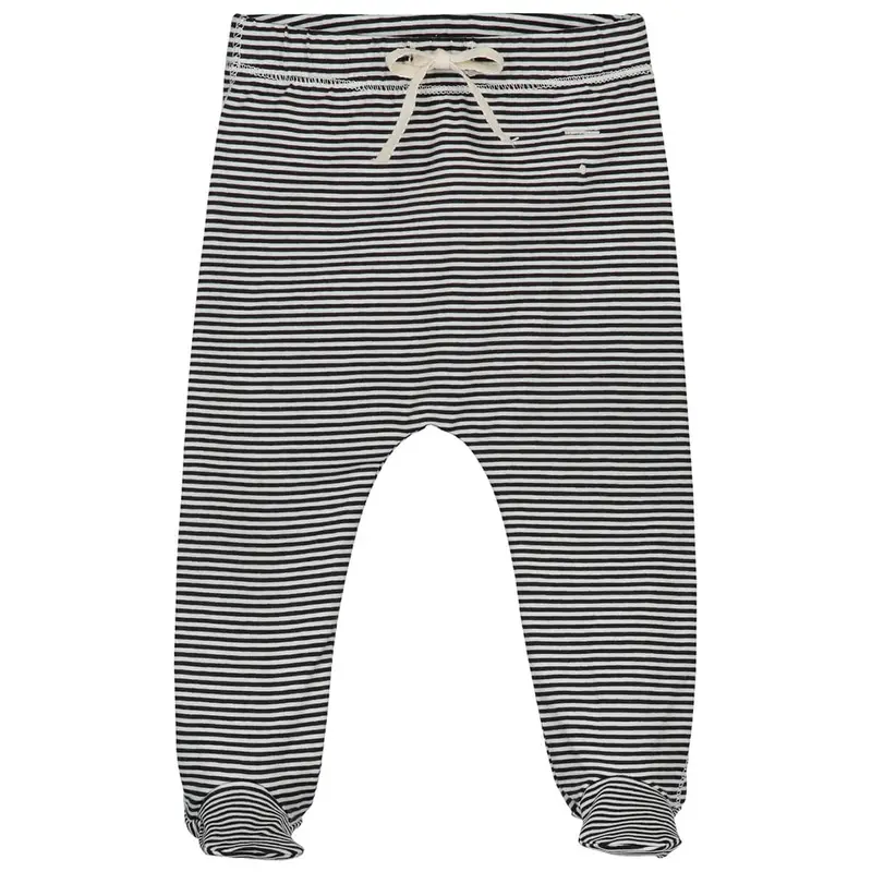 Striped Baby Footies in Nearly Black by Gray Label - Last Ones In Stock - 0-12 Months