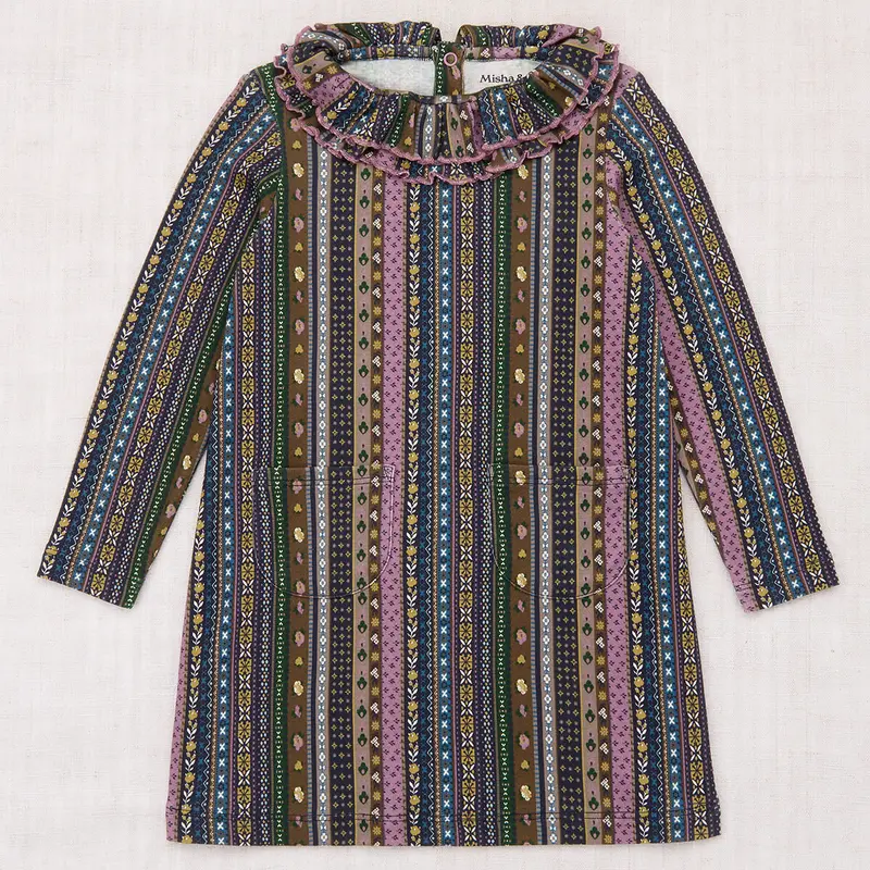 Sweetheart Dress in Ink Ribbons by Misha & Puff