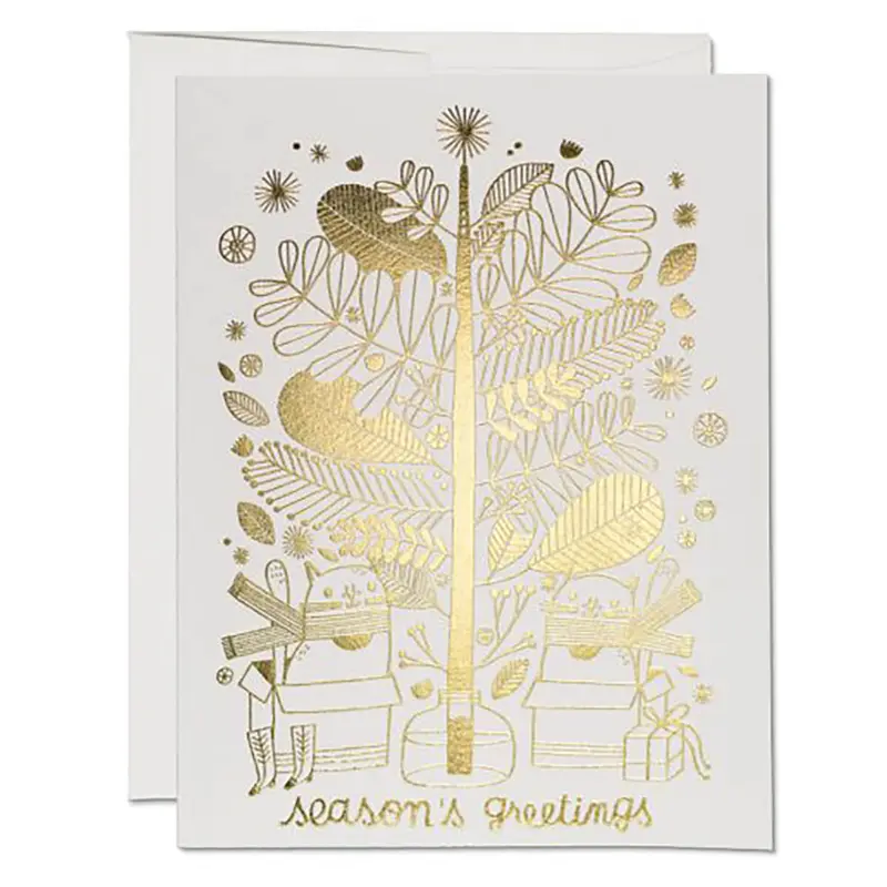 Tree Cats Christmas Greetings Card by Red Cap Cards