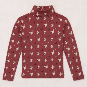 Turtleneck in Madder Root Cat & Mouse by Misha & Puff