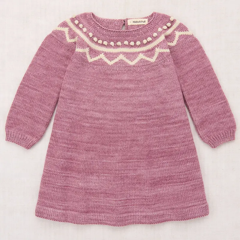 Zig Zag Dress in Antique Rose by Misha & Puff