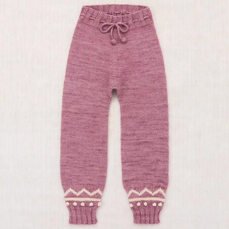 Zig Zag Snowy Day Legging in Antique Rose by Misha & Puff