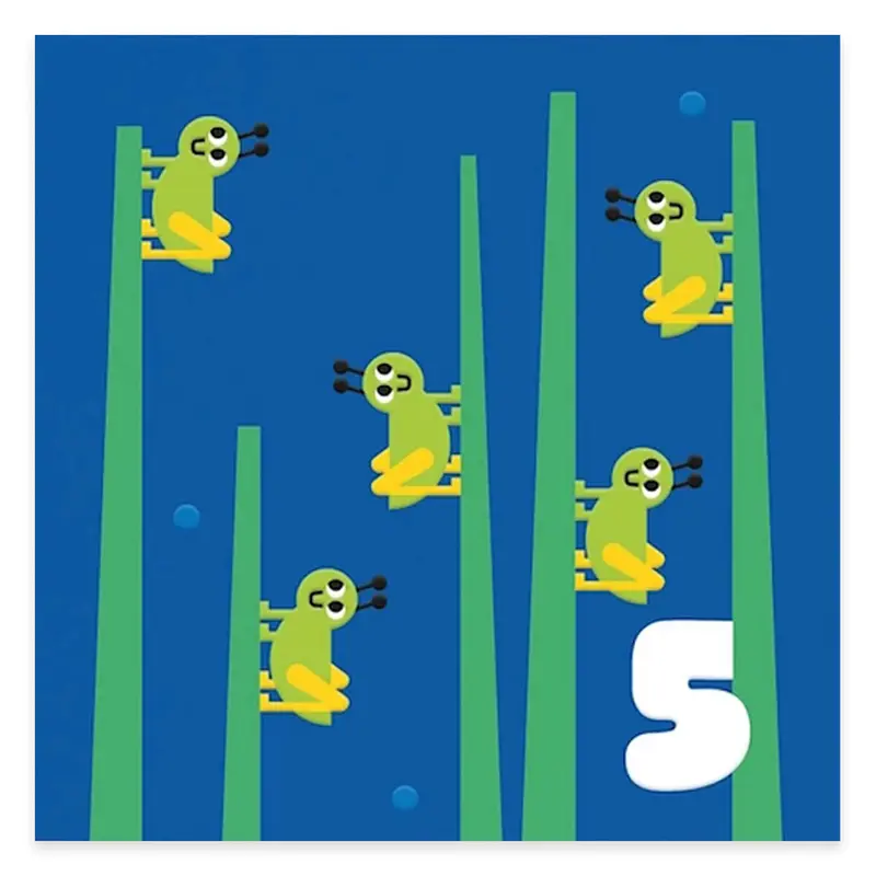 Age 5 Grasshoppers Birthday Greetings Card by Studio Boketto