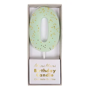 Glitter Number 0 Candle by Meri Meri