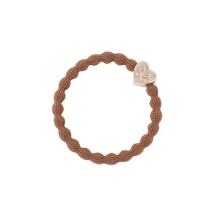 Gold Heart Hair Band in Hazel Brown by byEloise