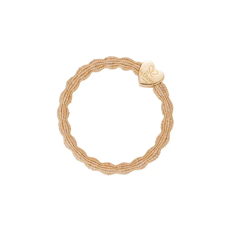 Gold Heart Hair Band in Metallic Gold by byEloise